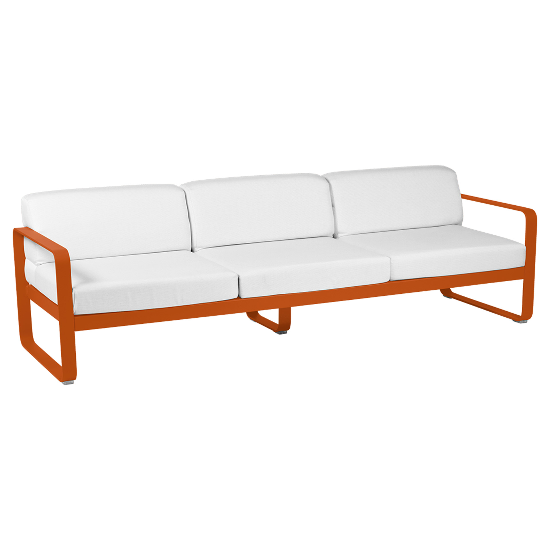 Bellevie 3-Sitzer Lounge-Sofa E2 Kandierte Orange 81 Grauweiß günstig online kaufen