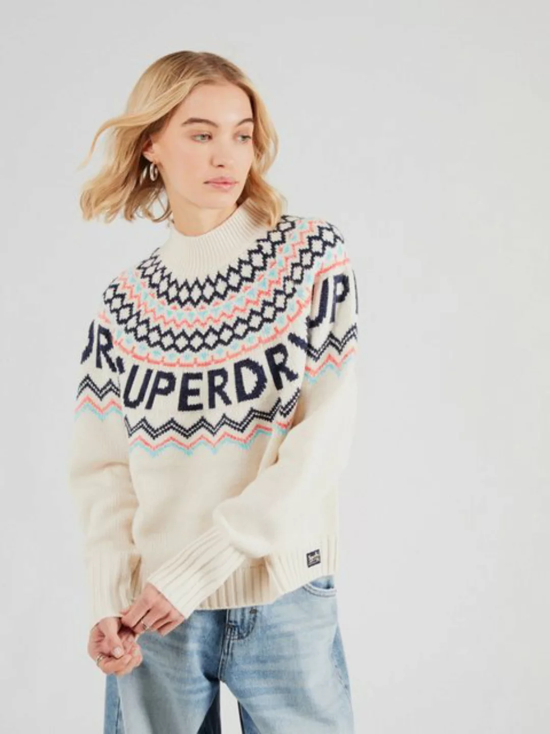 Superdry Strickpullover FAIRISLE BRANDED JUMPER günstig online kaufen