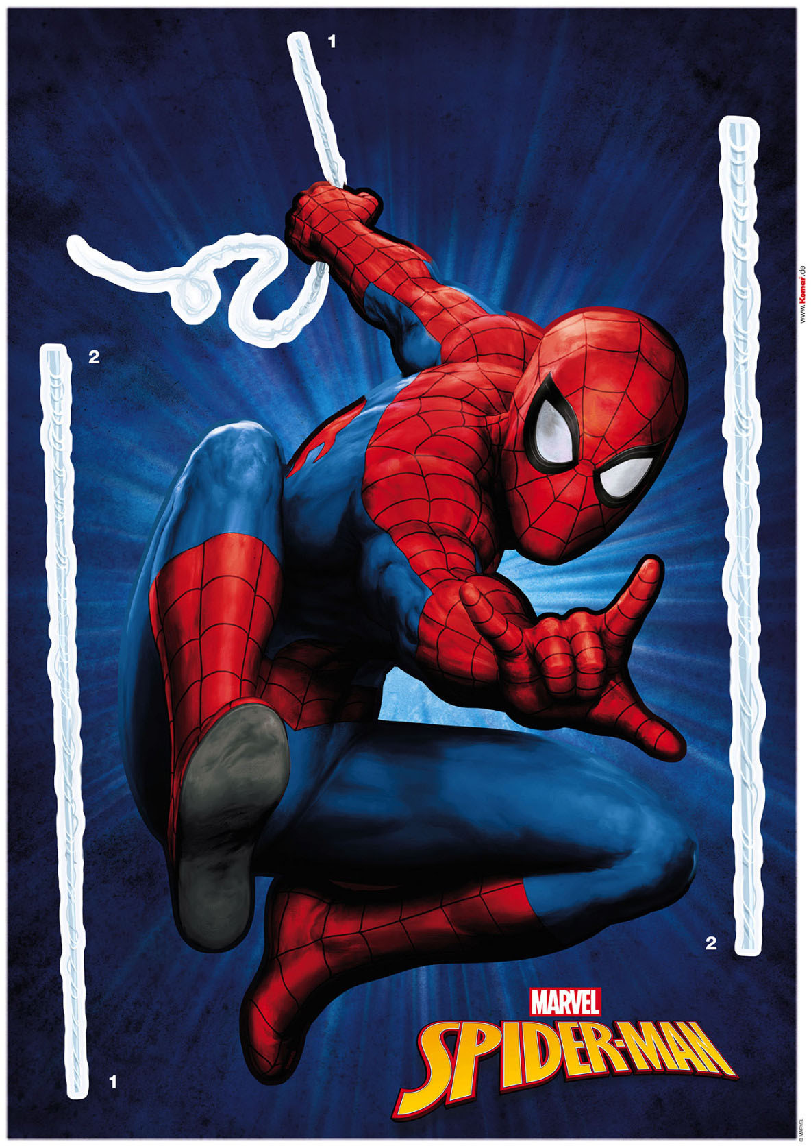 Komar Wandtattoo "Spider-Man", (3 St.), 50x70 cm (Breite x Höhe), selbstkle günstig online kaufen