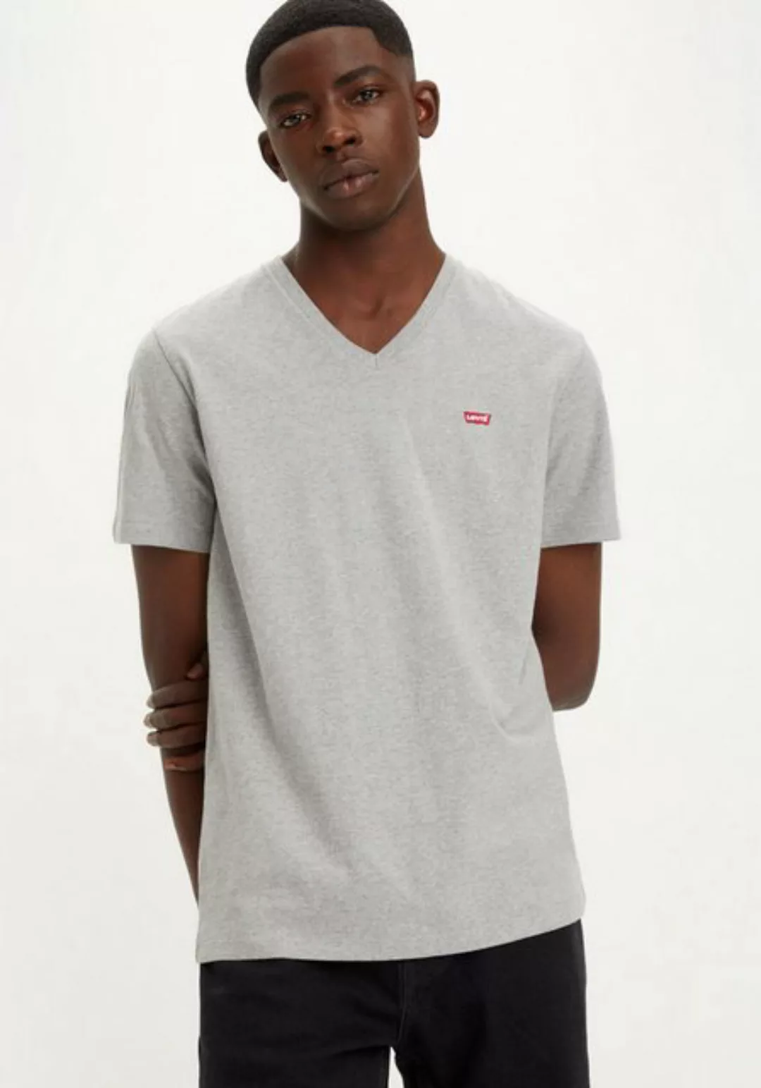 Levi's® V-Shirt LE ORIGINAL HM VNECK mit Logostickerei günstig online kaufen