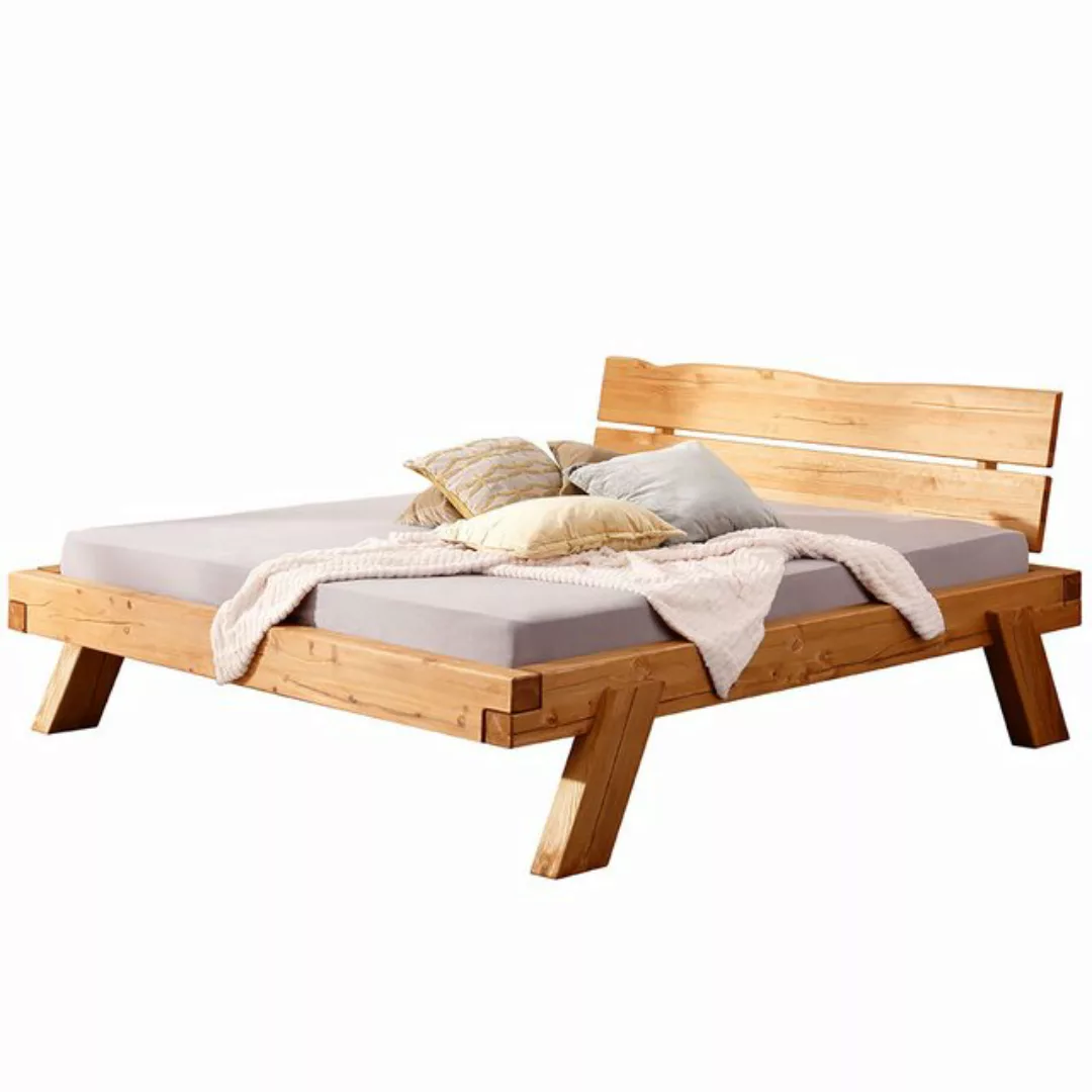 Lomadox Bett BRANTFORD-69, Liegefläche 180x200, Holzkopfteil, Kiefer massiv günstig online kaufen