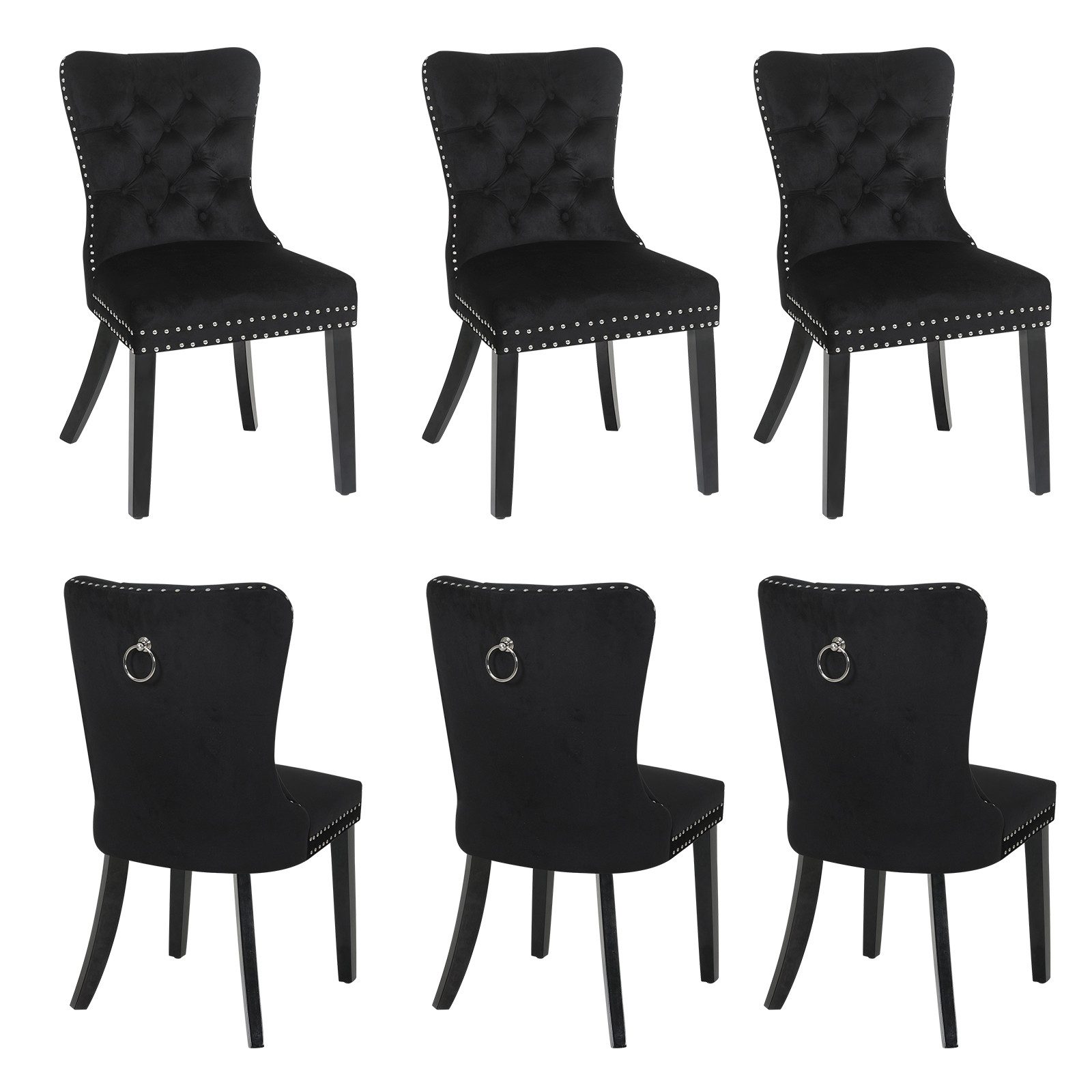 Puluomis Esszimmerstuhl (2/4/6/8 Set Grau/ Schwarz/Beige, günstig online kaufen
