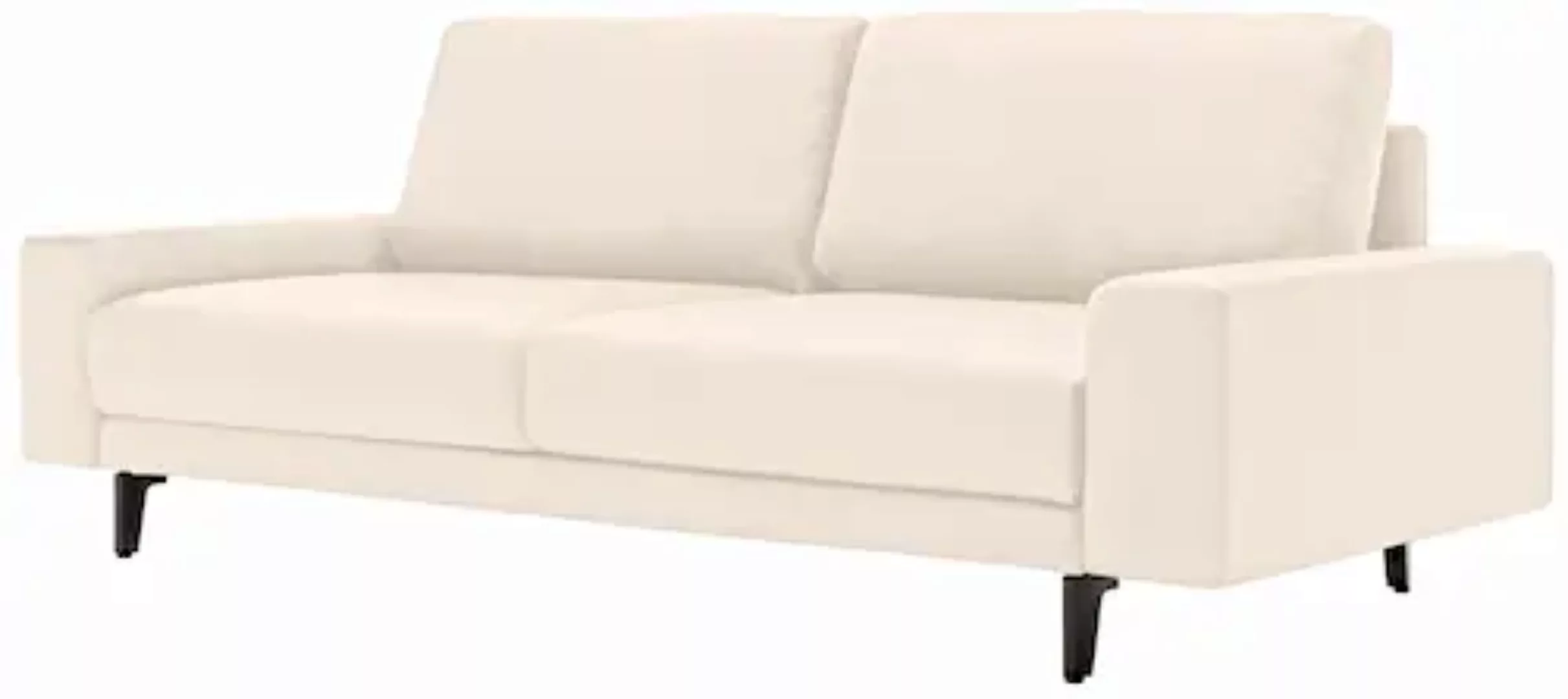 hülsta sofa 2-Sitzer »hs.450«, Armlehne breit niedrig, Alugussfüße in umbra günstig online kaufen