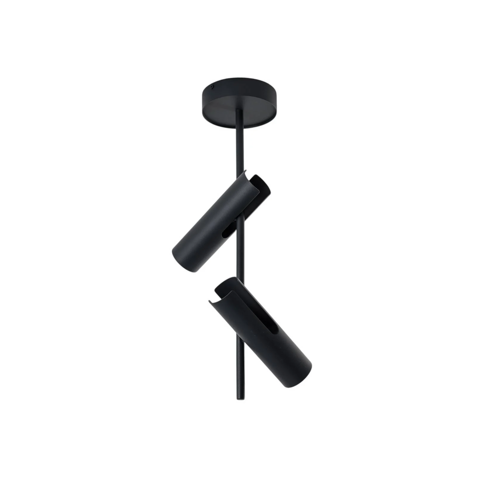 Deckenspot Leda 2, anthrazit, 2-flammig, Stahl, Höhe 55 cm günstig online kaufen