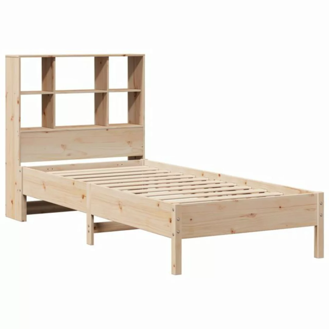 vidaXL Bett Massivholzbett mit Regal ohne Matratze 90x200 cm Kiefer günstig online kaufen