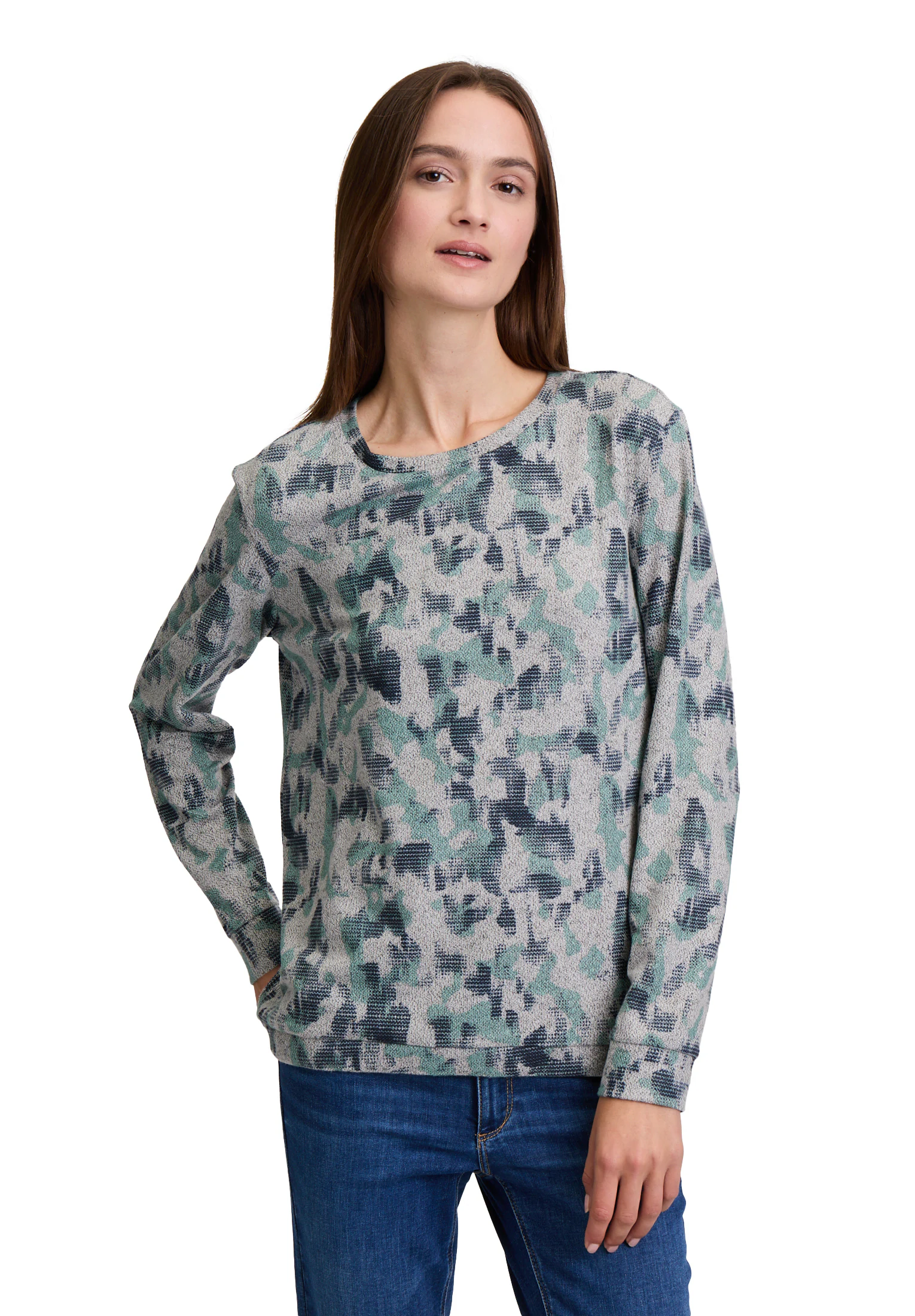 Betty&Co Kurzarmshirt "Betty & Co Casual-Shirt mit Tunnelzug", Druck günstig online kaufen