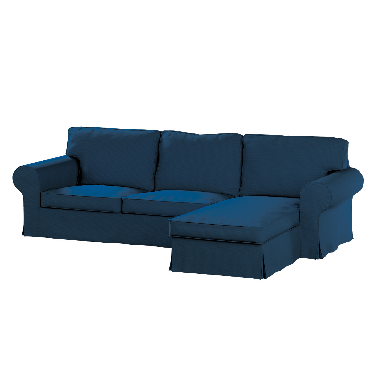 Bezug für Ektorp 2-Sitzer Sofa mit Recamiere, marinenblau , Ektorp 2-Sitzer günstig online kaufen