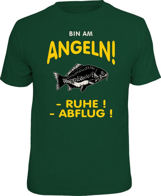 RAHMENLOS® T-Shirt bin am Angeln! Ruhe! Abflug! günstig online kaufen