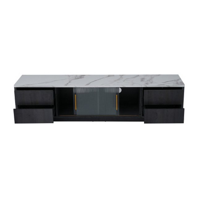 Celya TV-Schrank 160m Deluxe TV Stand für 70" TV,marmorierte Tischplatte,Sc günstig online kaufen