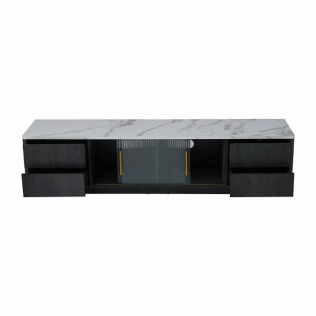 Celya TV-Schrank 160m Deluxe TV Stand für 70" TV,marmorierte Tischplatte,Sc günstig online kaufen