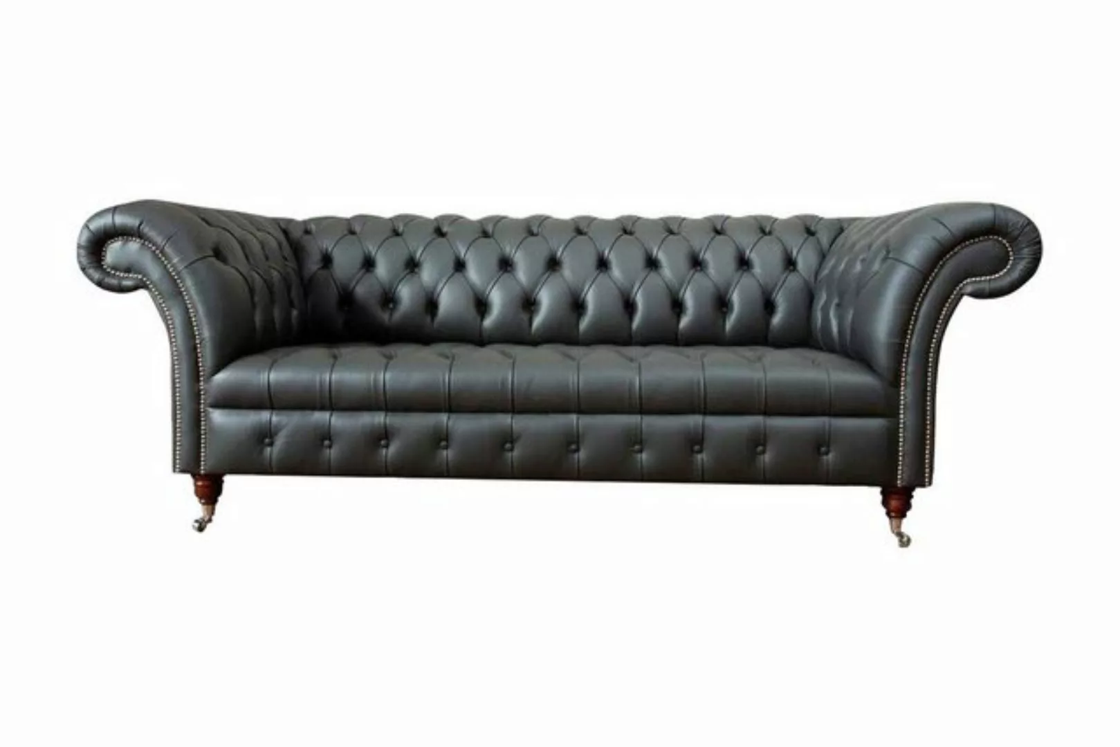 JVmoebel Sofa Chesterfield Design Luxus Polster Sofa Couch Sitz Leder Neu S günstig online kaufen