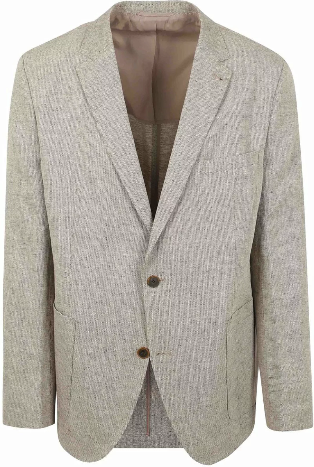 Steppin' Out Blazer Leinen Blend Greige - Größe 56 günstig online kaufen