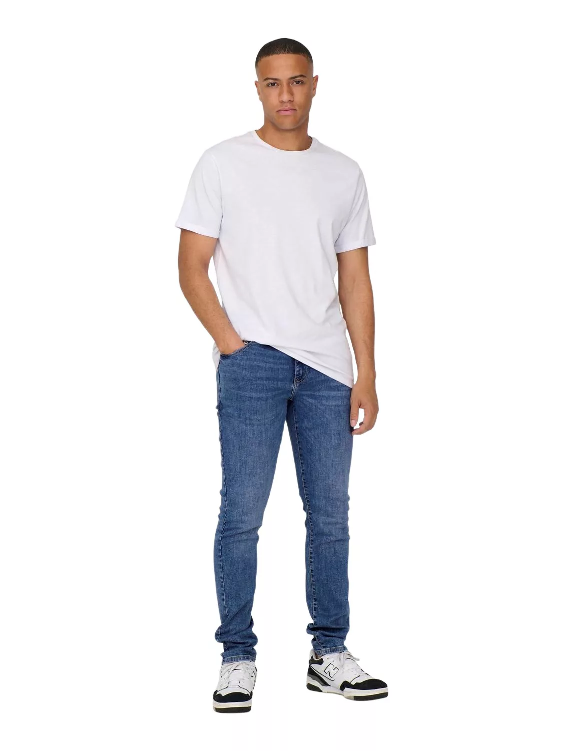 Only & Sons Herren Jeans ONSLOOM SLIM 6756 - Slim Fit - Blau - Medium Blue günstig online kaufen
