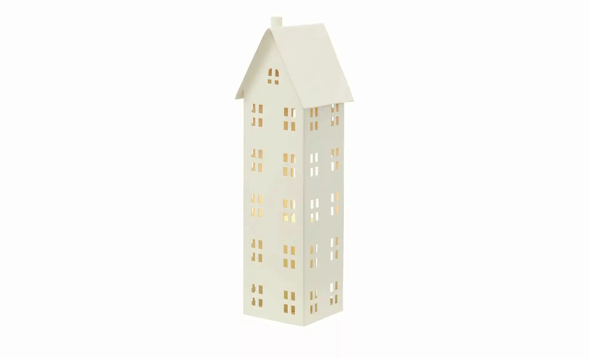 HOME STORY Windlicht Haus ¦ creme ¦ Eisen ¦ Maße (cm): B: 10 H: 34 Weihnach günstig online kaufen