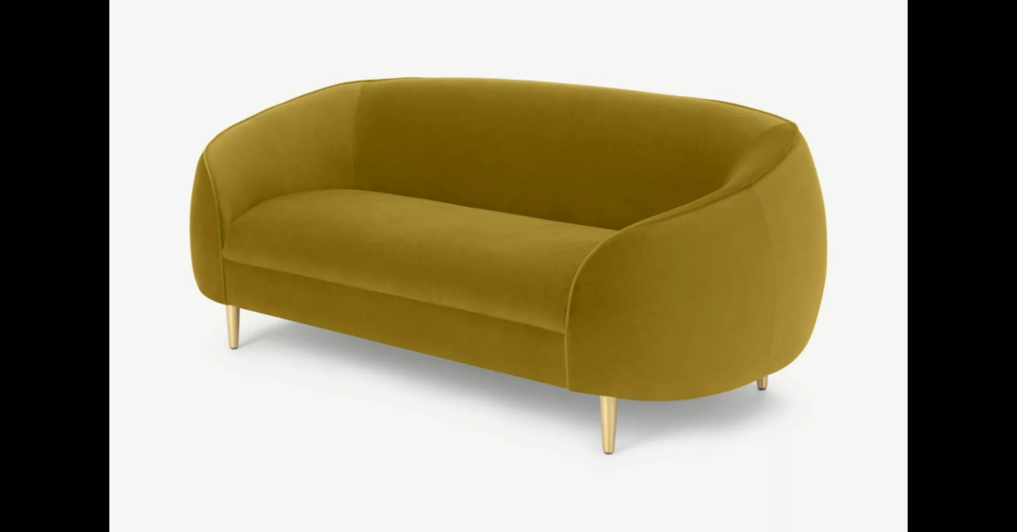 Trudy 2-Sitzer Sofa, Samt in Vintage-Gold - MADE.com günstig online kaufen