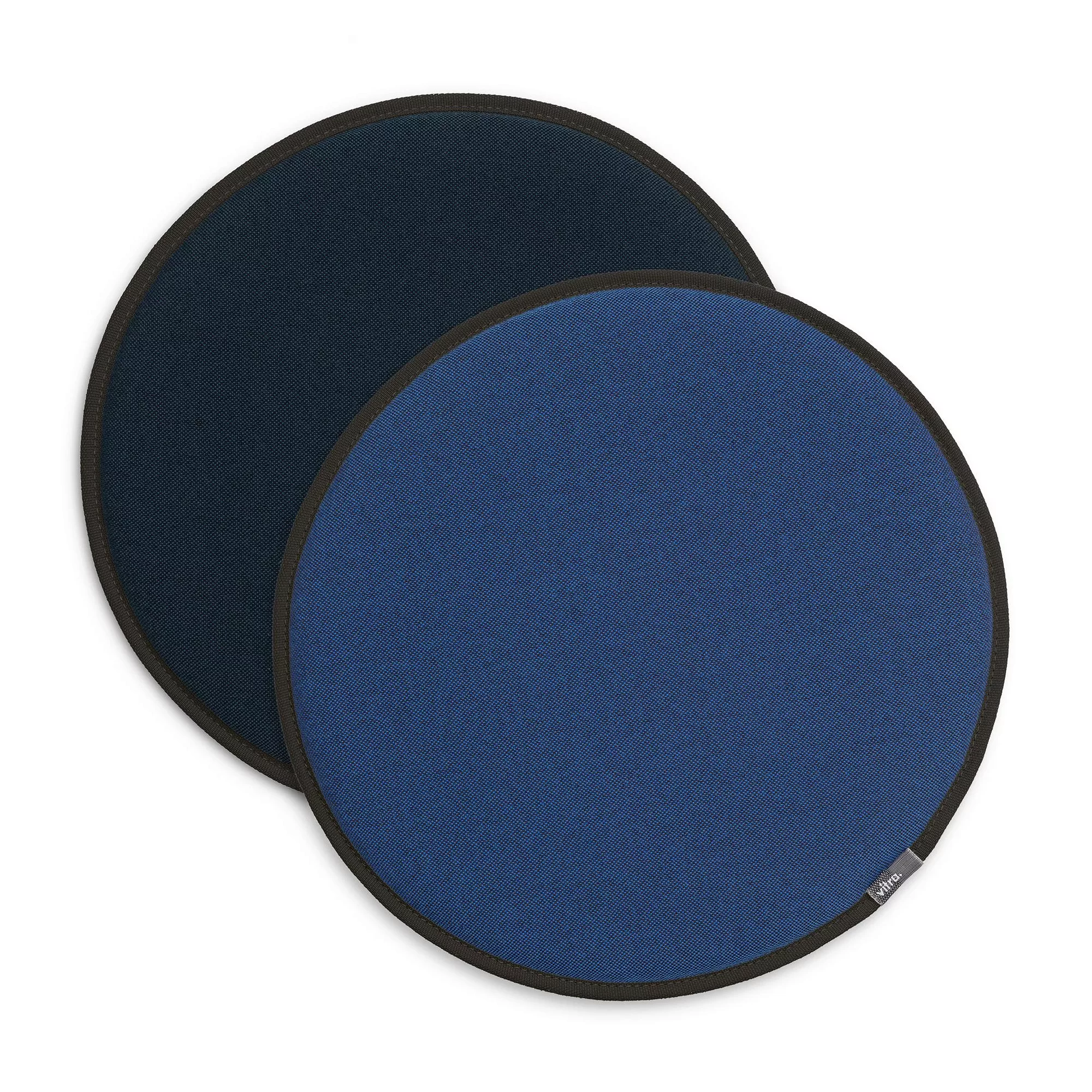 Vitra - Vitra Seat Dots Sitzkissen Ø38cm - blau-kokosnuss/schwarz-eisblau/Ø günstig online kaufen