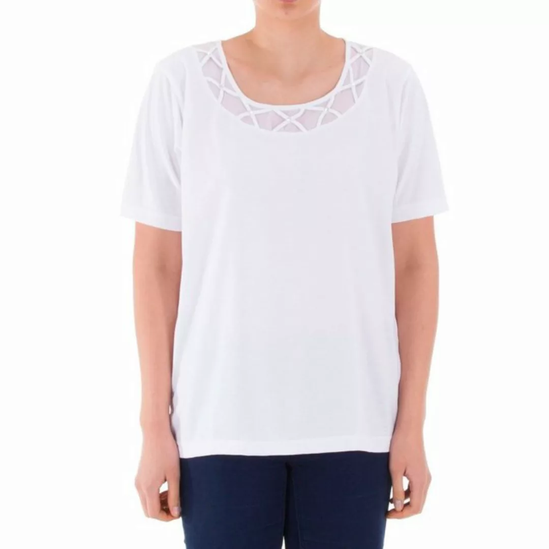 zeitlos T-Shirt zeitlos T-Shirt Chiffon Kragen Shirt Bluse Stein Applikatio günstig online kaufen