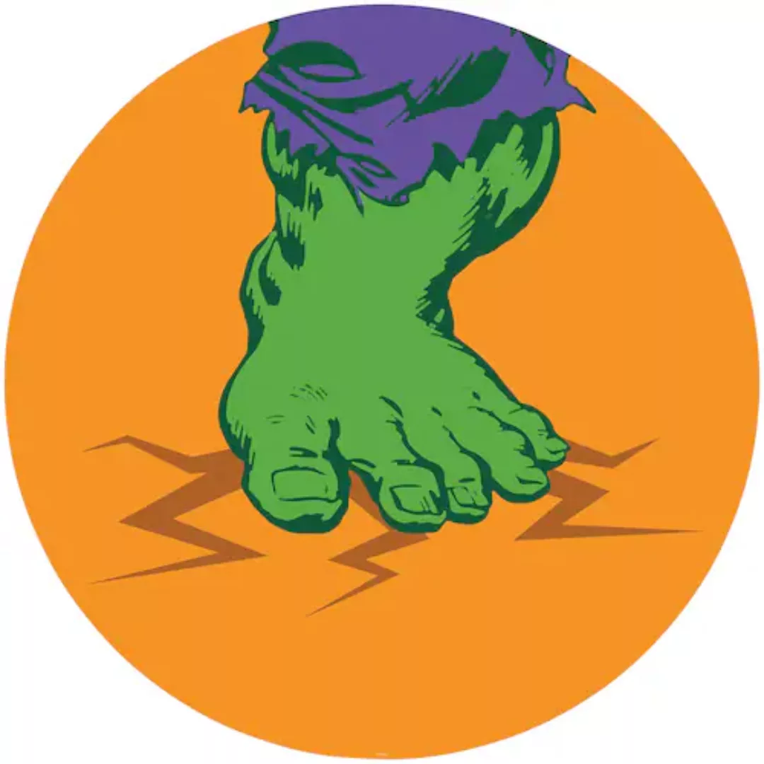 KOMAR Selbstklebende Vlies Fototapete/Wandtattoo - Avengers Hulk's Foot Pop günstig online kaufen