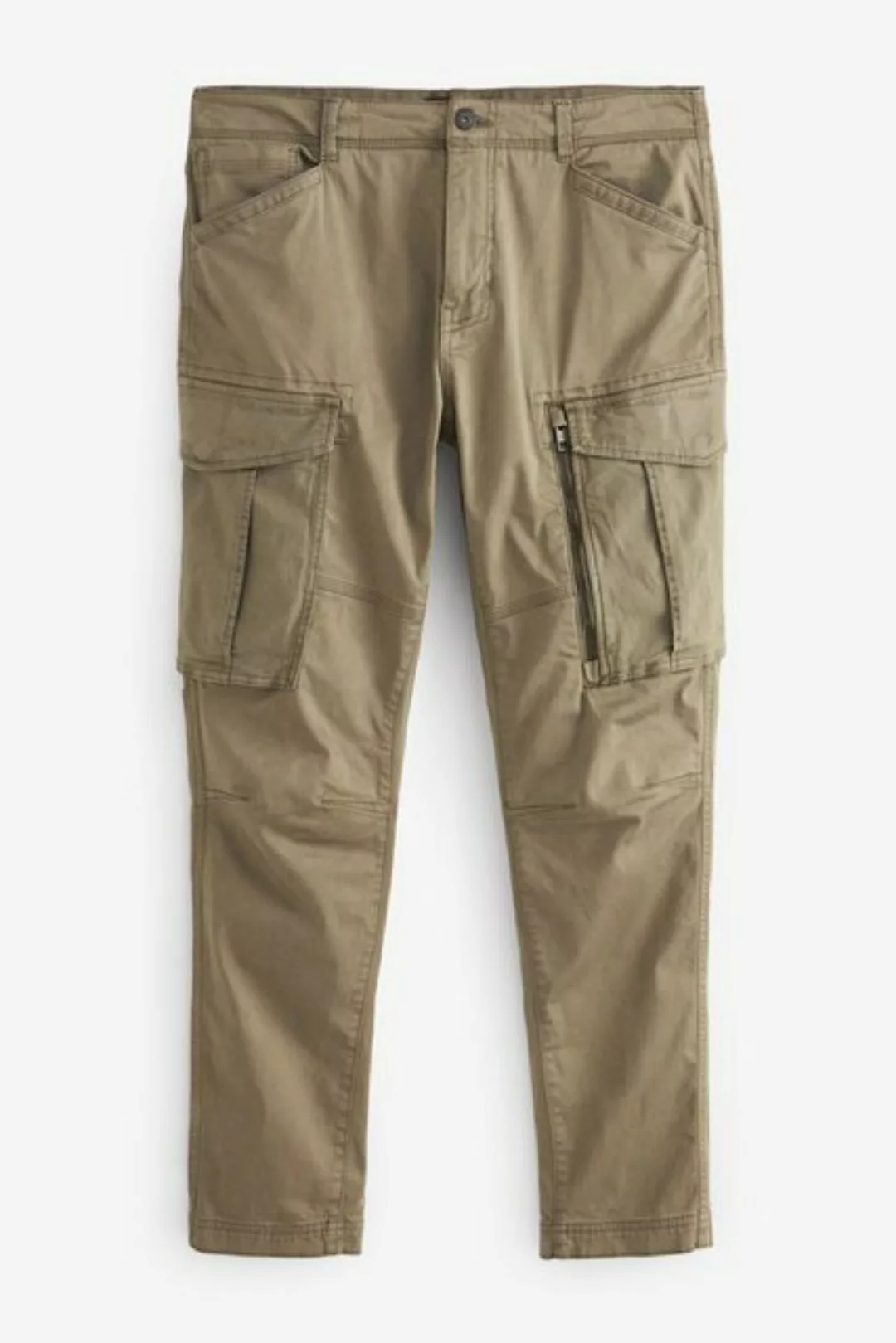 Next Cargohose Slim Fit Stretch-Cargohose mit Zierreißverschluss (1-tlg) günstig online kaufen