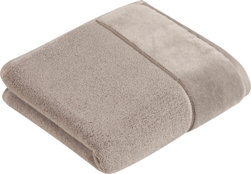 Vossen Handtuch »Pure«, (2 St.), Baumwolle & VEGAN, mit eleganter Veloursbo günstig online kaufen