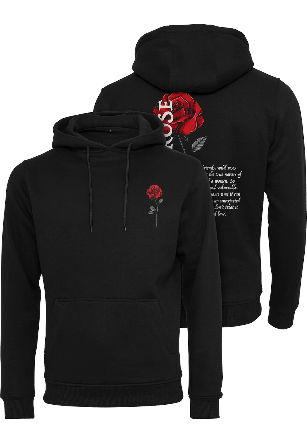 MisterTee Kapuzensweatshirt "MisterTee Herren Wild Rose Hoody" günstig online kaufen