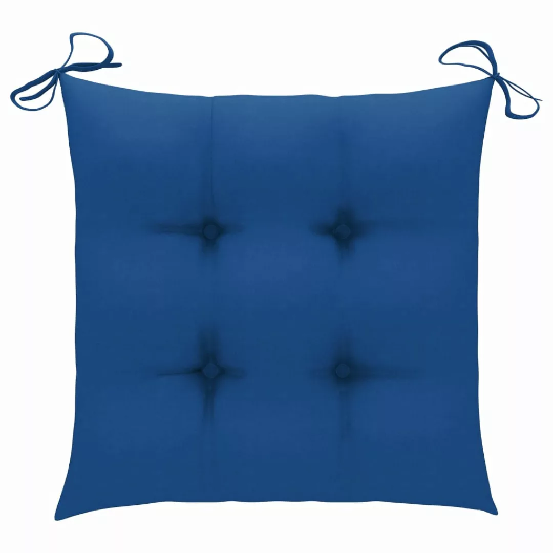 Stuhlkissen 4 Stk. Hellblau 50x50x7 Cm Stoff günstig online kaufen