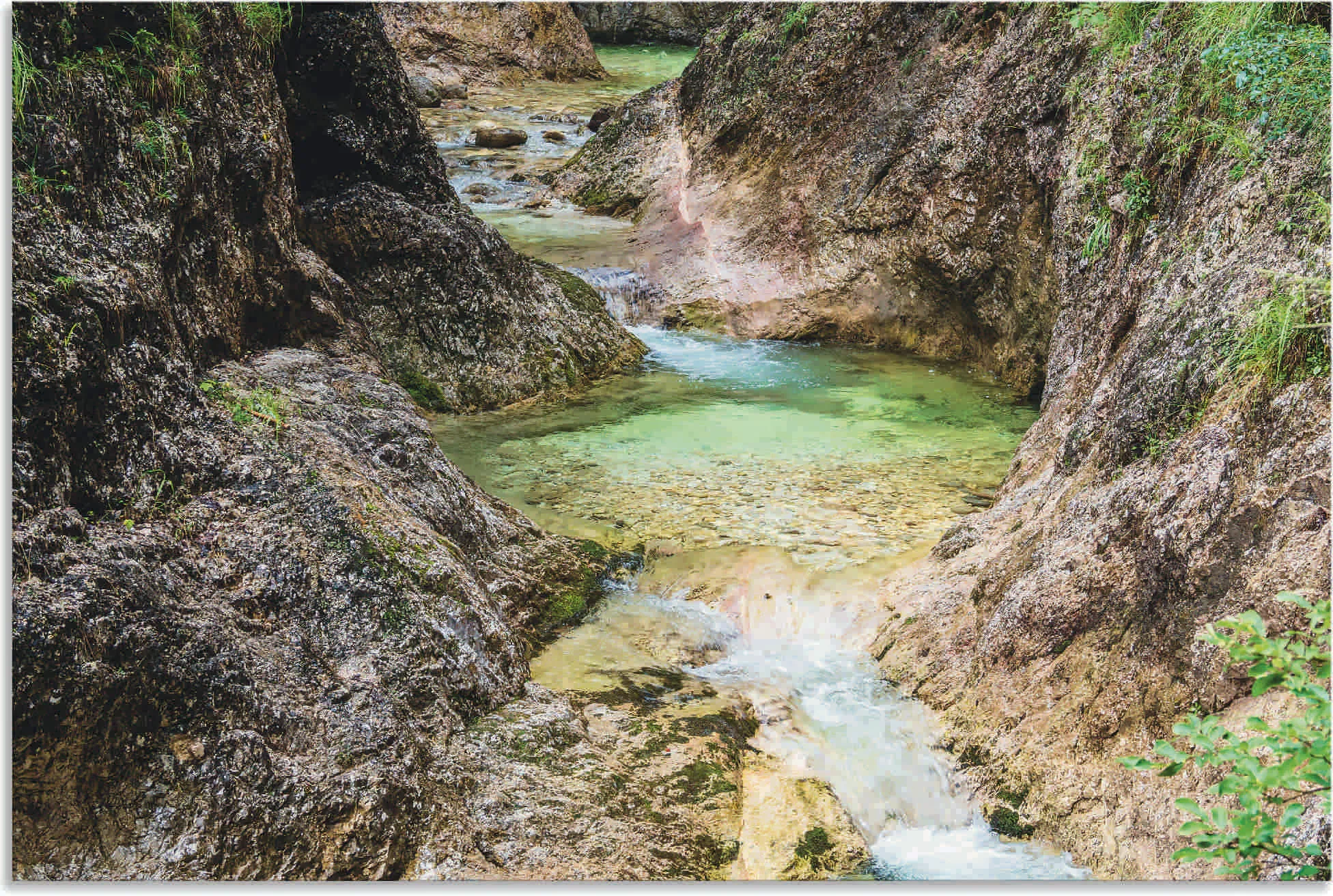 Artland Alu-Dibond-Druck "Almbachklamm im Berchtesgadener Land", Gewässer, günstig online kaufen