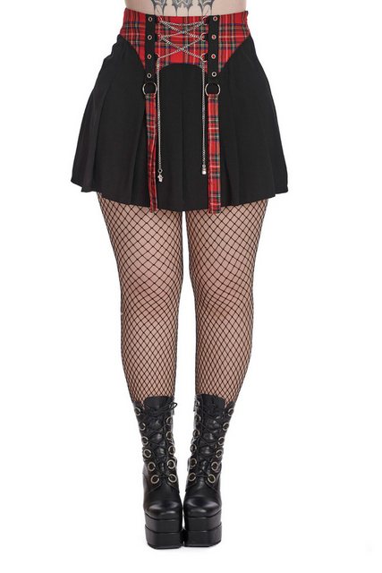 Banned Plisseerock Isadora Tartan Punk Gothic Goth Grufti günstig online kaufen