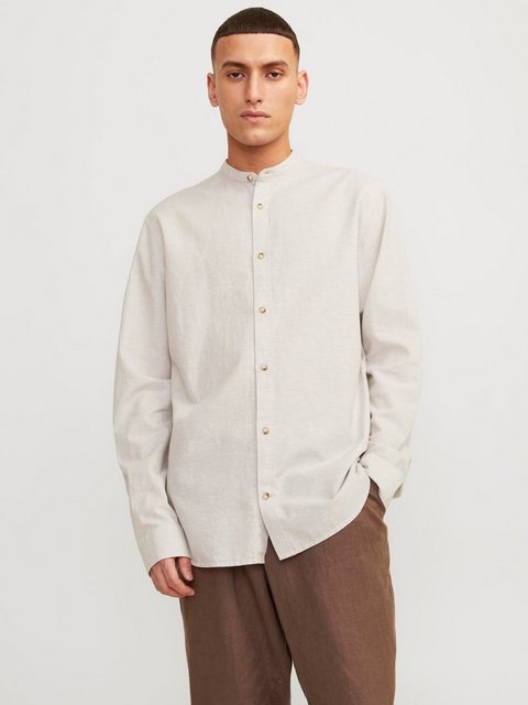 Jack & Jones Langarmhemd JJESUMMER BAND LINEN BLEND SHIRT LS SN günstig online kaufen