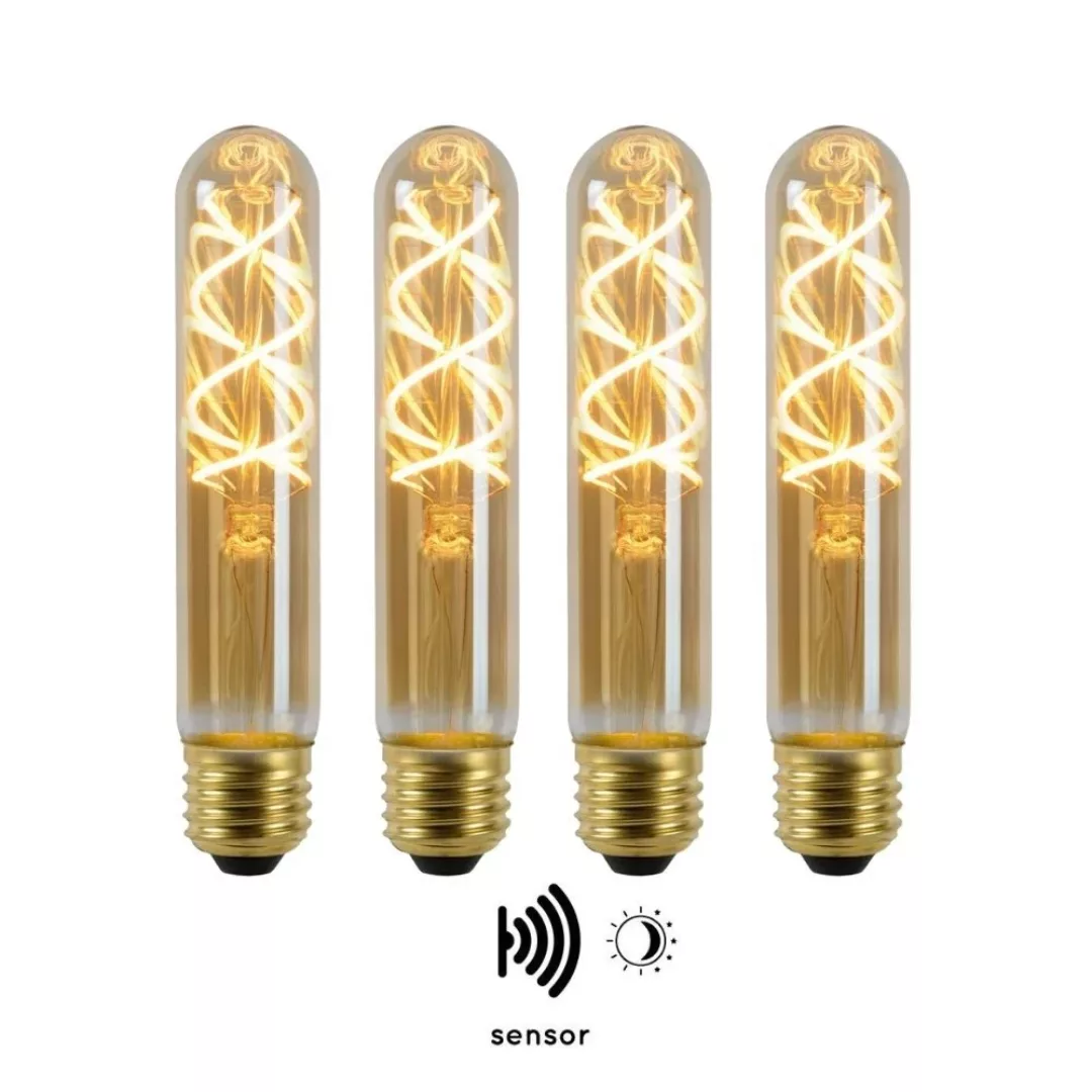 Vintage LED Lampe, Dämmerungssensor, E27, Röhre T32, Filament, 4W, 230lm, 2 günstig online kaufen