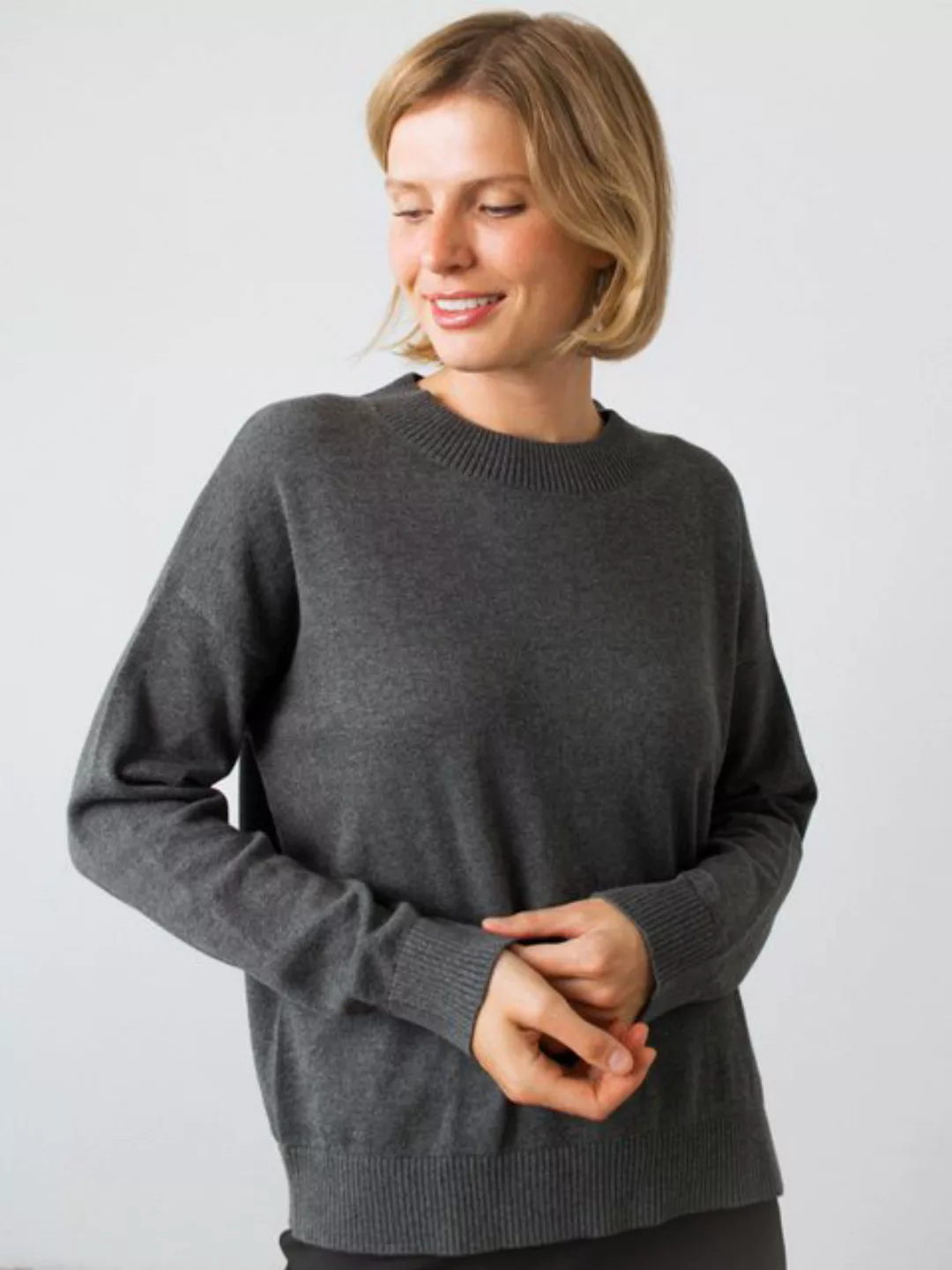 HONEST BASICS Longpullover aus OCS und GRS zertifizierter Bio-Baumwolle günstig online kaufen