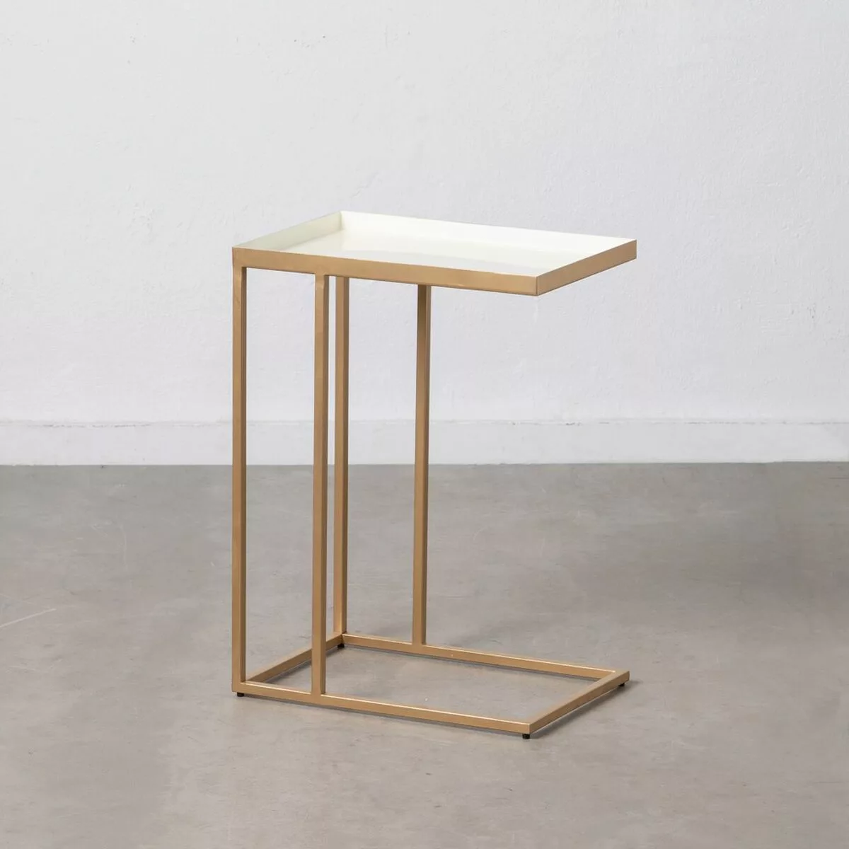 Beistelltisch 46 X 30,5 X 62 Cm Gold Creme Eisen günstig online kaufen