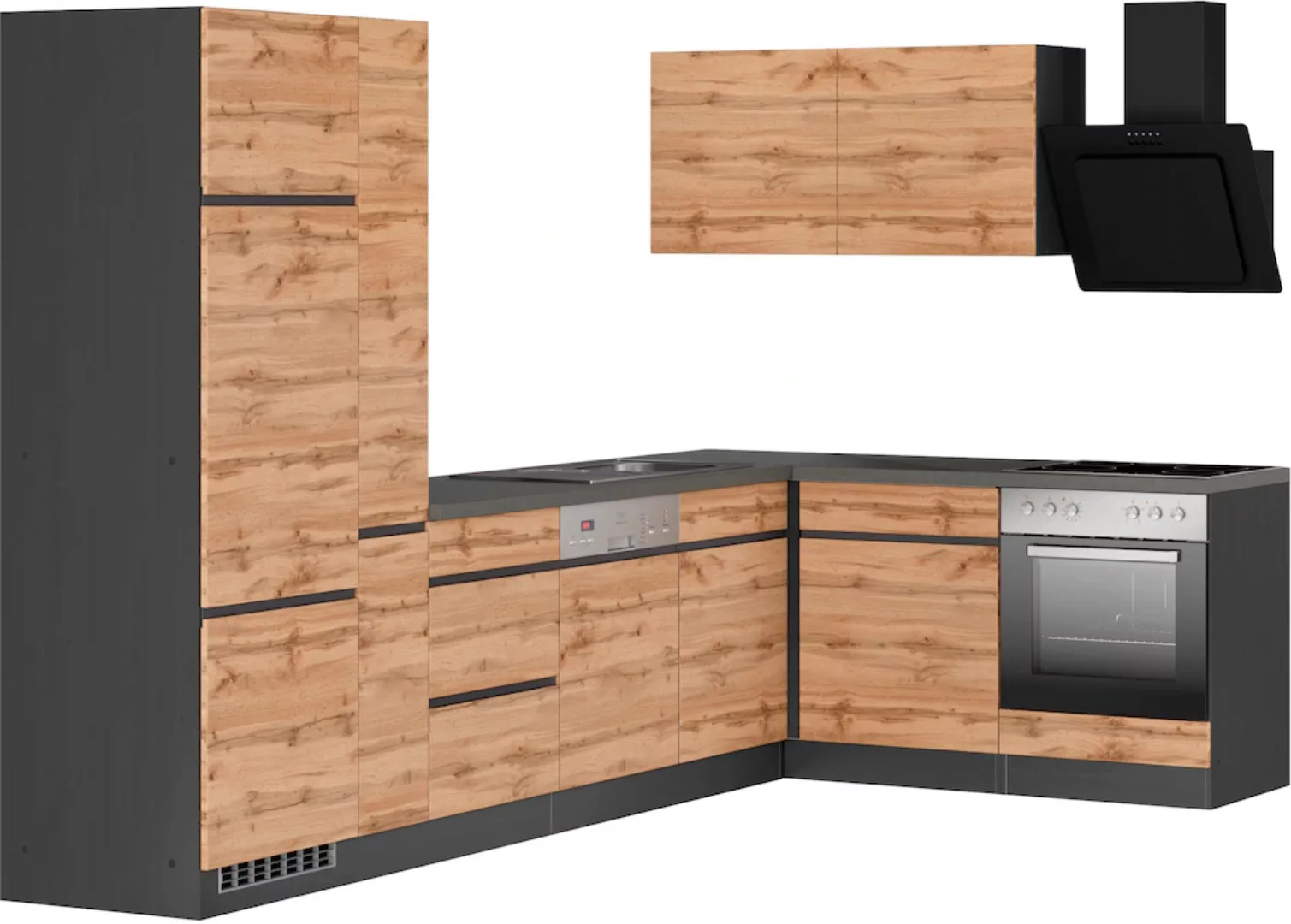 Kochstation Küche "KS-Riesa", Stellbreite 240x270 cm, wahlweise mit oder oh günstig online kaufen