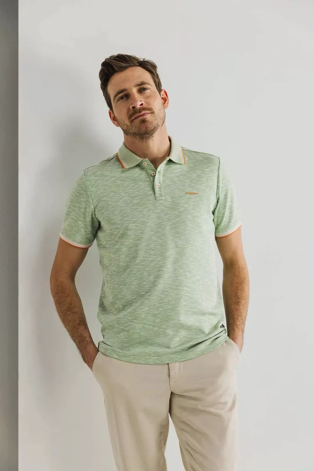 State of Art Polo Slubmelange Leaf Green - Größe XXL günstig online kaufen