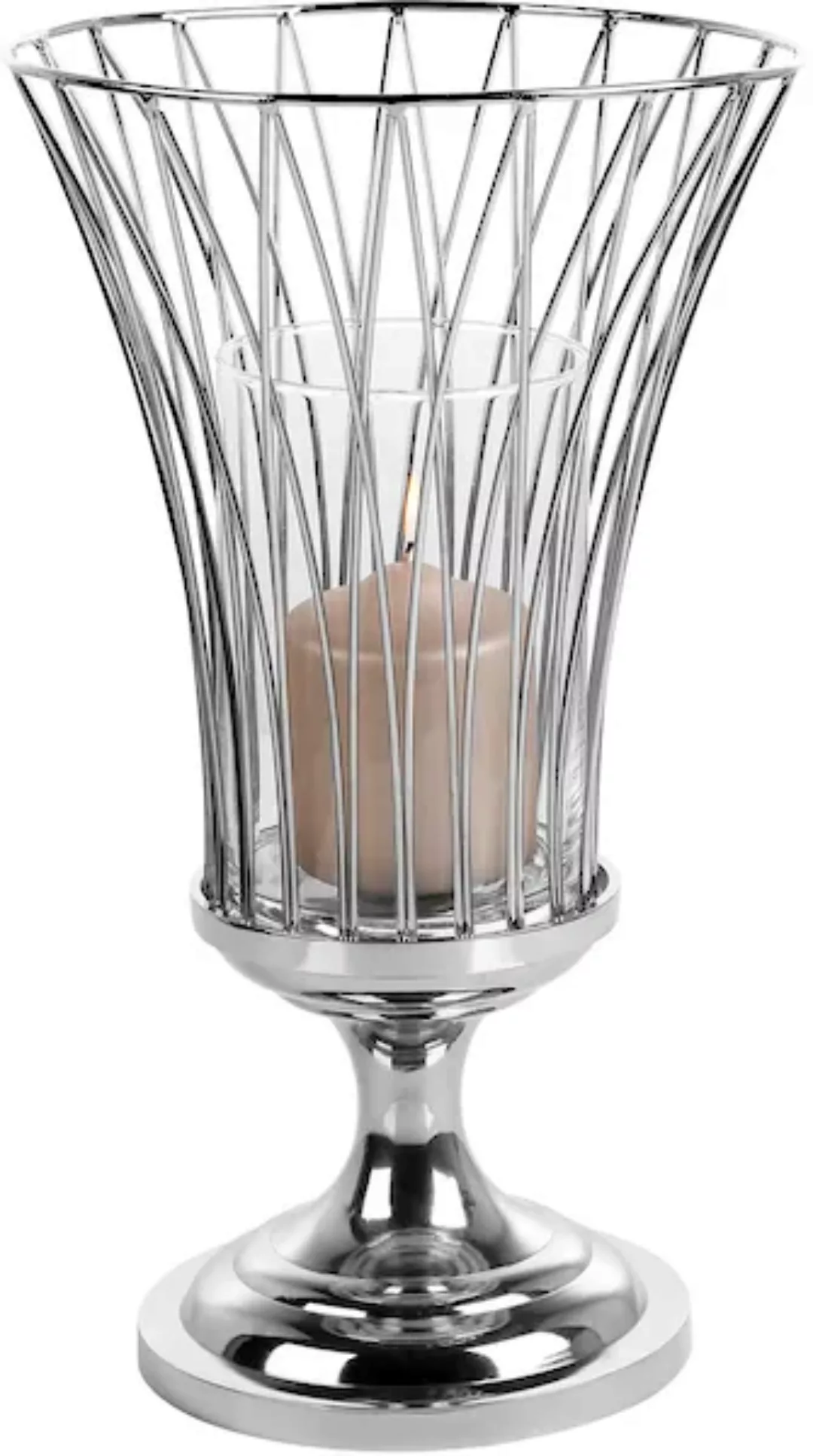 Fink Windlicht "ALLEGRA", (1 St.), Kerzenhalter aus Edelstahl und Glas günstig online kaufen