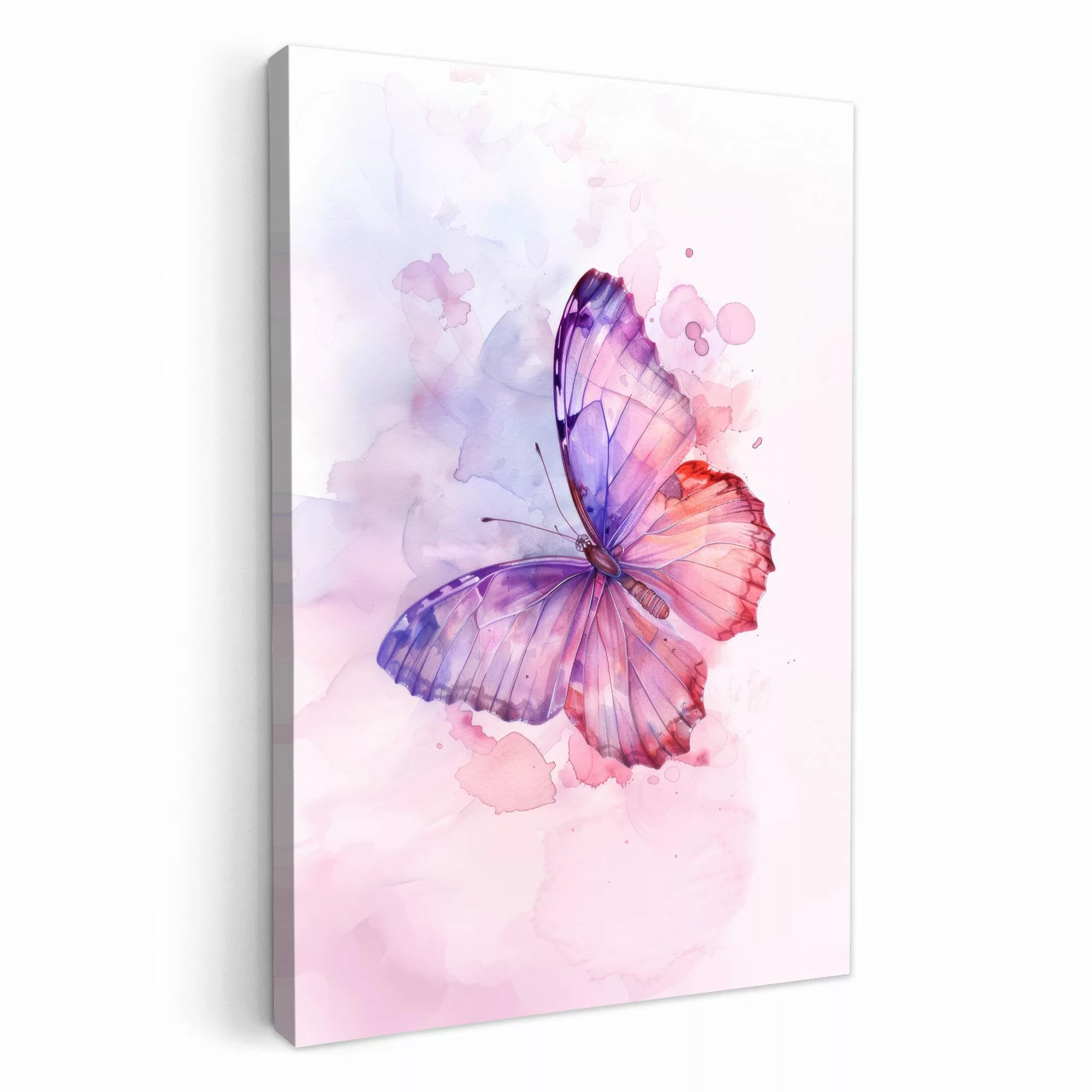 OneMillionCanvasses® Leinwandbild Schmetterling - Lila - günstig online kaufen