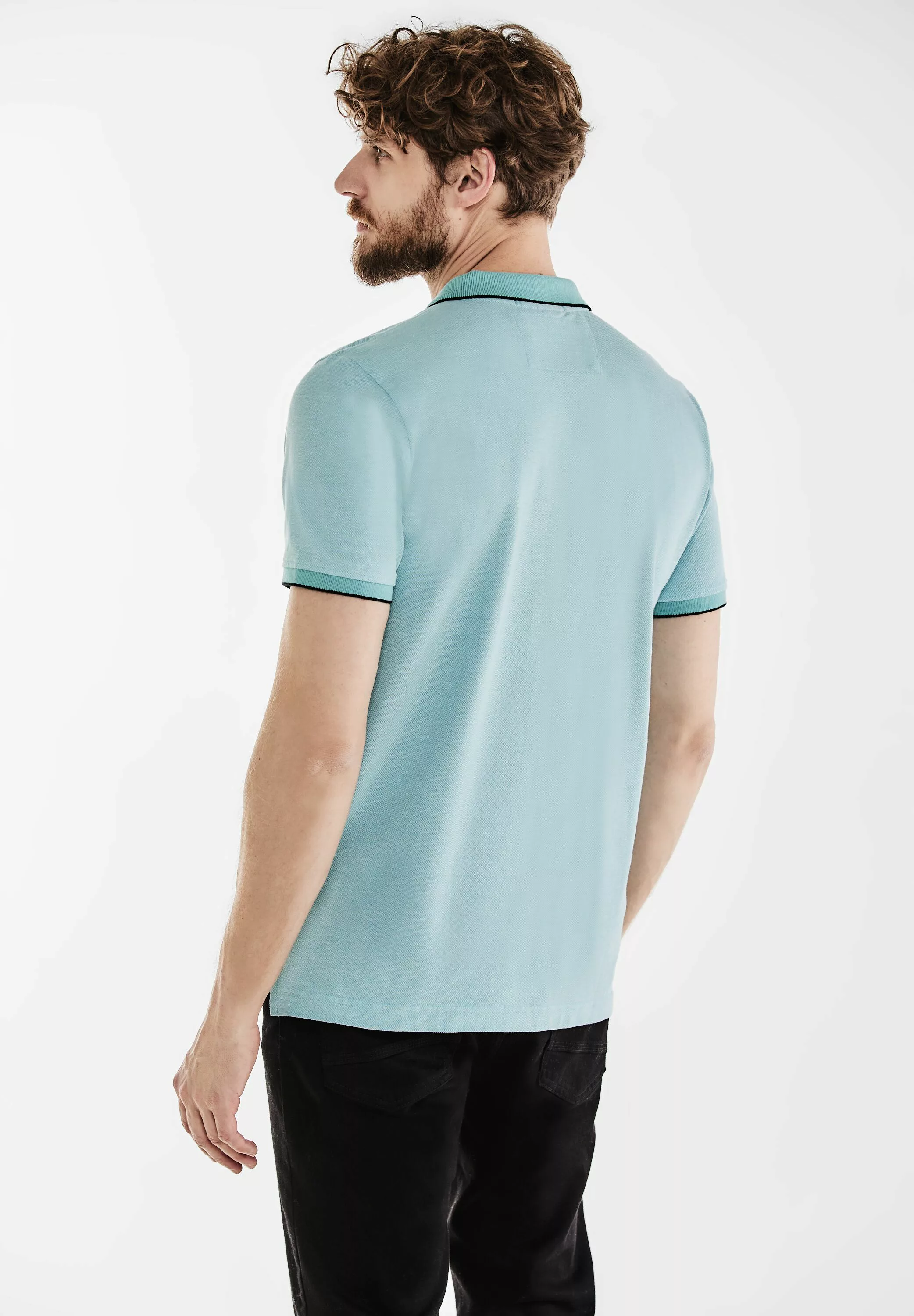 STREET ONE MEN Poloshirt aus reiner Baumwolle günstig online kaufen