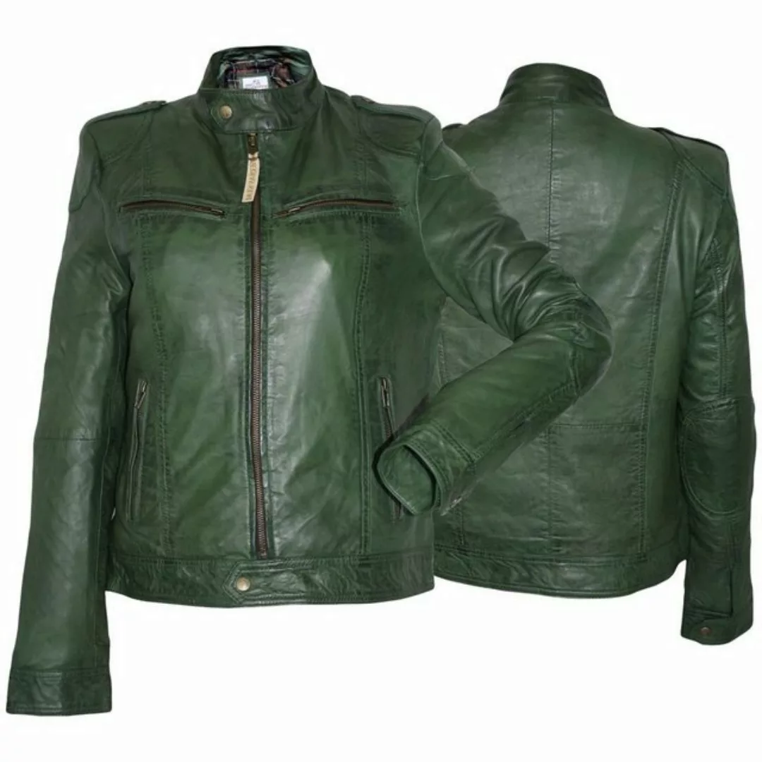 German Wear Lederjacke Trend 412J Grün Damen Lederjacke Jacke aus Lamm Napp günstig online kaufen