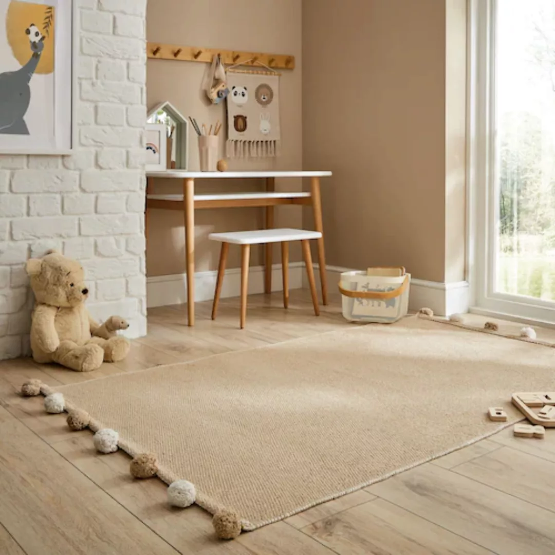 FLAIR RUGS Teppich »Kinder Pom«, rechteckig, Wendbarer Teppich günstig online kaufen