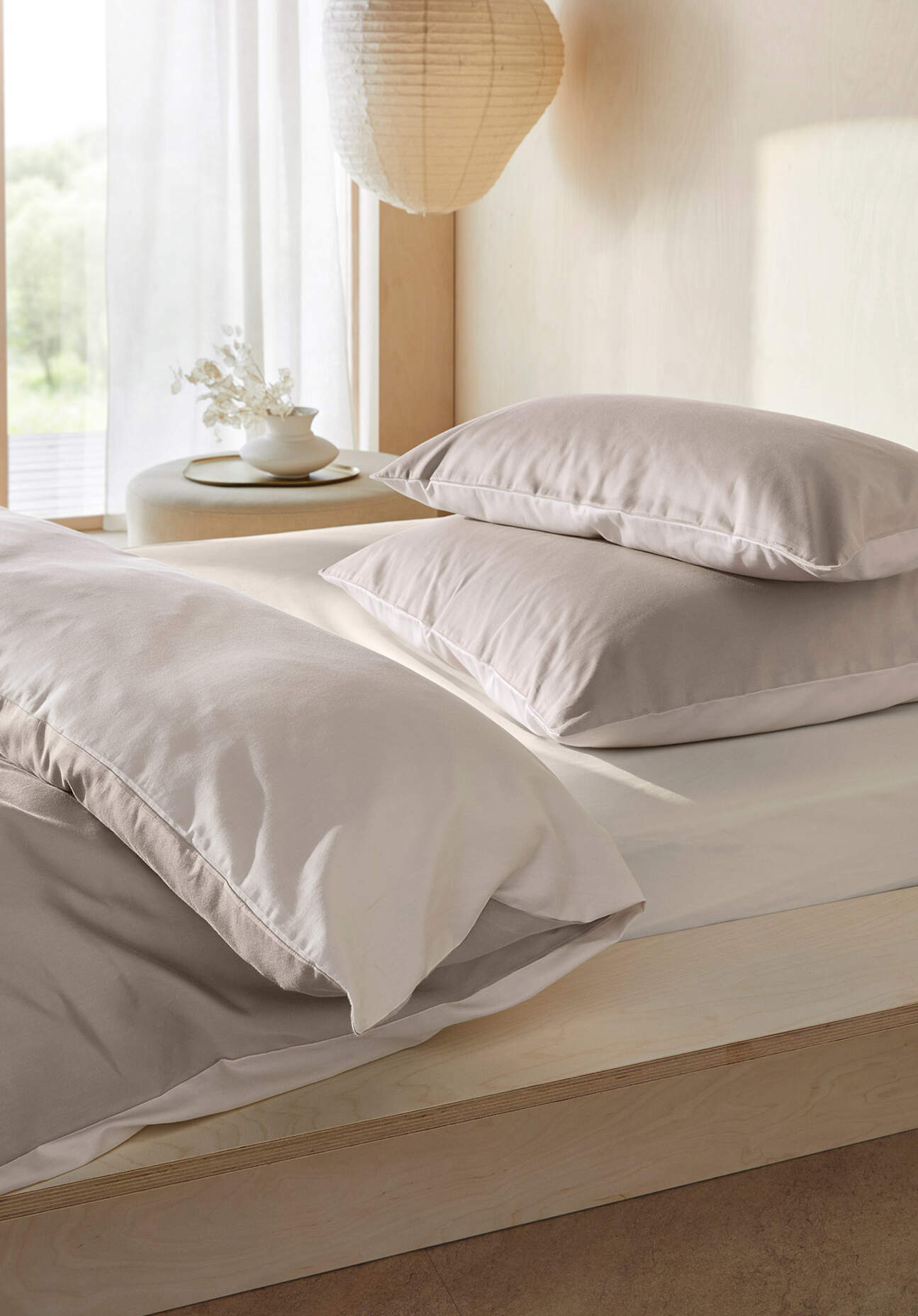 hessnatur Satin Wende Bettwäsche Set aus Bio-Baumwolle - beige - Größe 155x günstig online kaufen