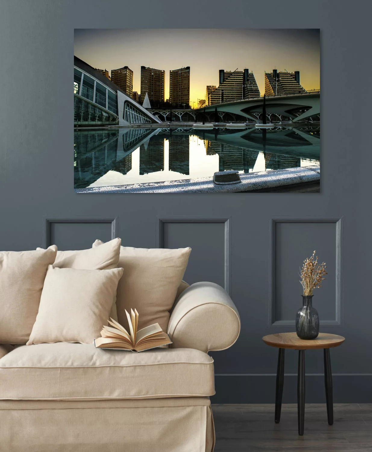 queence Acrylglasbild "Seebrücke", Elemente der Architektur-Gebäude-Städte- günstig online kaufen