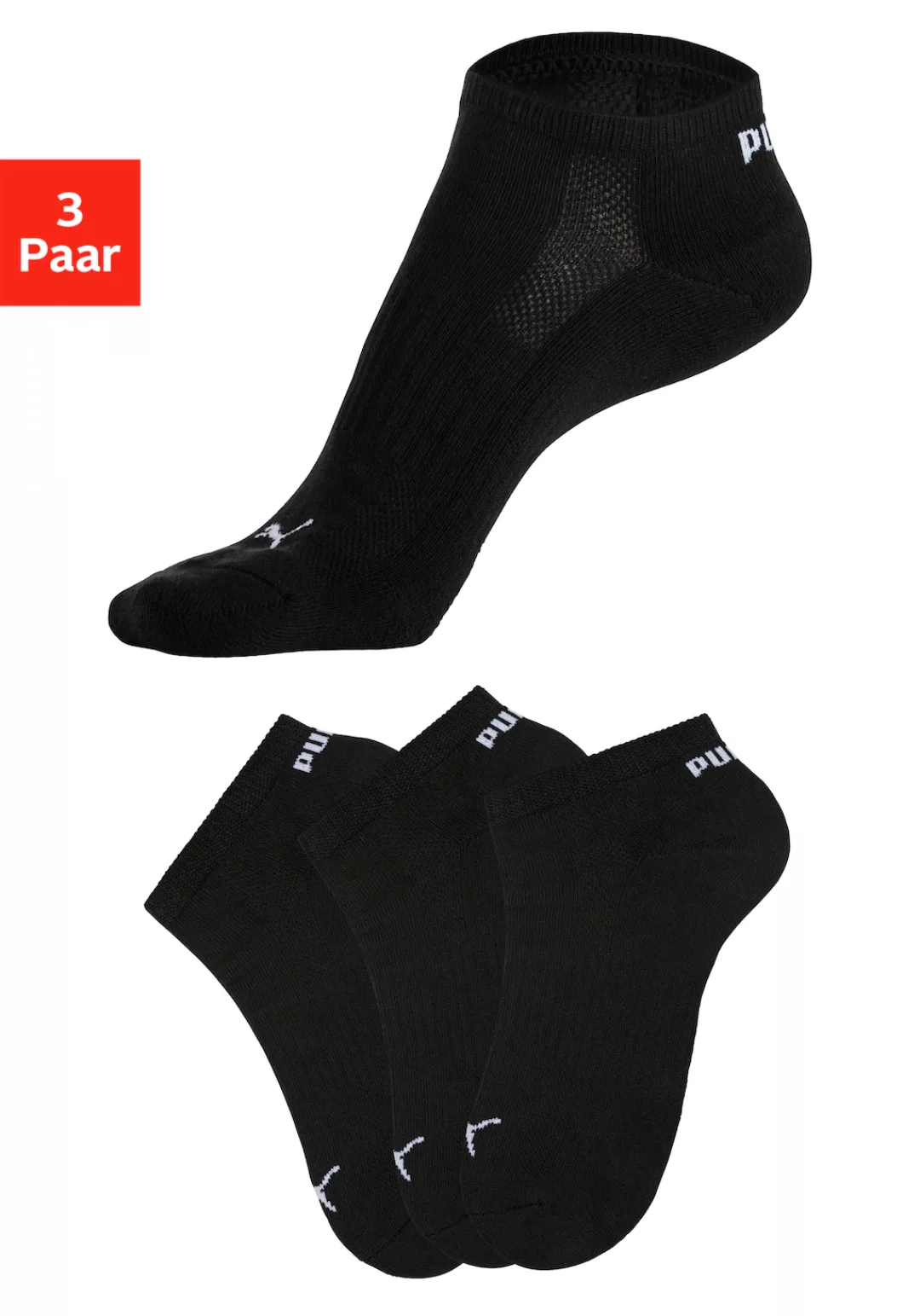 PUMA Sneakersocken, (3er-Pack), mit Frottee günstig online kaufen