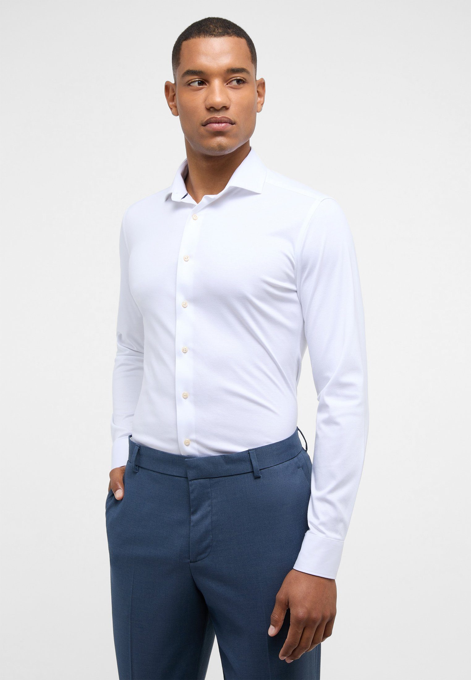 Eterna Langarmhemd 2159 YS82 slim fitHaifisch günstig online kaufen