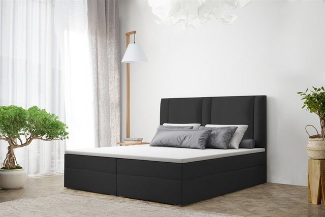 Fun Möbel Boxspringbett Boxspringbett Schlafzimmerbett CANDELA Kunstleder M günstig online kaufen