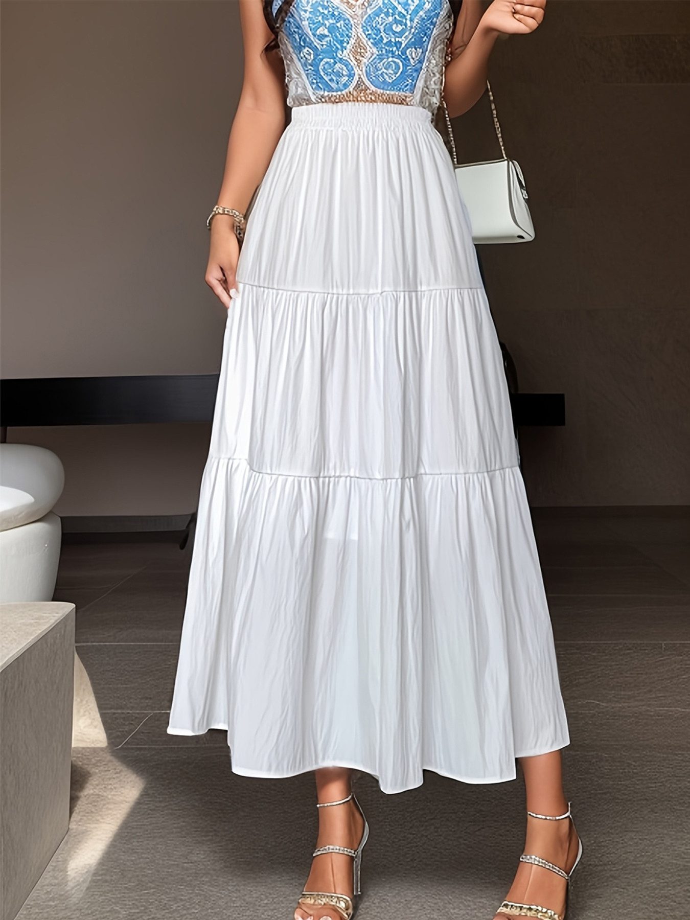 DEBAIJIA Midirock Damen Modus Elegant mit günstig online kaufen