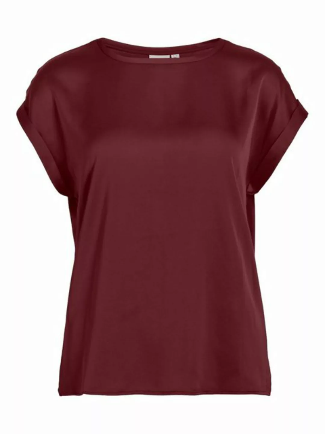 Vila T-Shirt Satin Blusen T-Shirt Kurzarm Basic Top Glänzend VIELLETTE VIEL günstig online kaufen