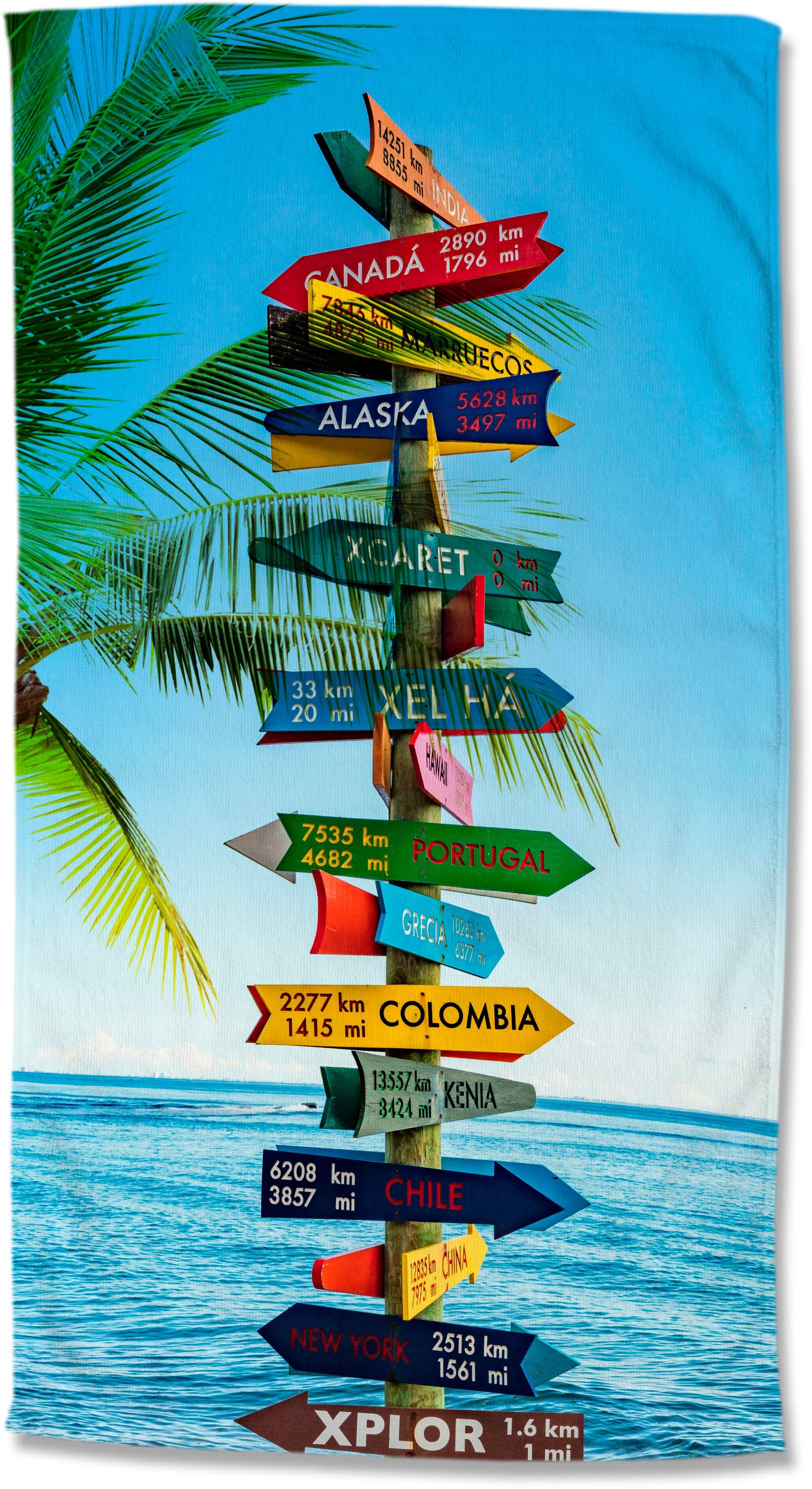good morning Strandtuch »Beach Sign«, (1 St., Strandtuch 100 x 180 cm), Mik günstig online kaufen