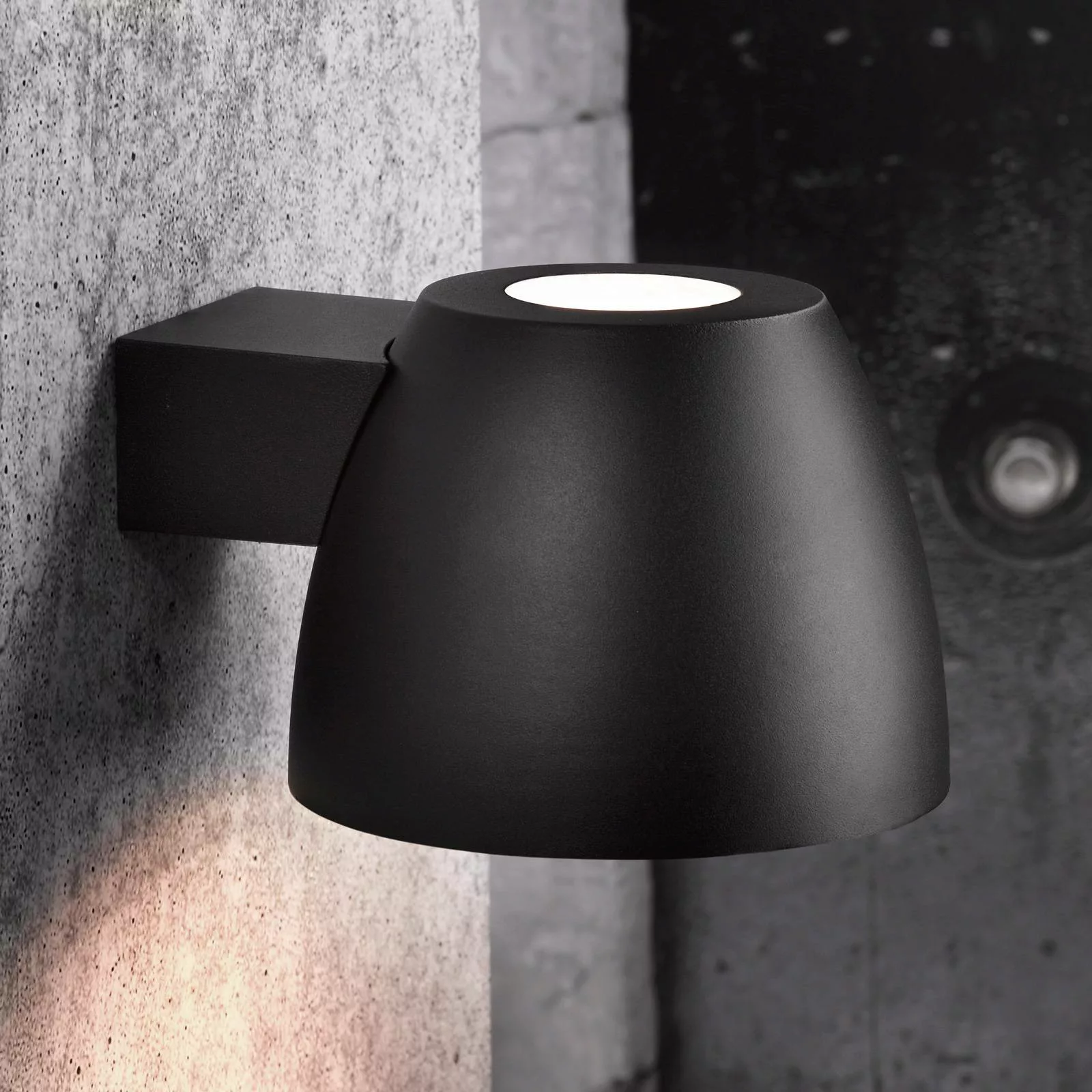 Außenwandleuchte Bell aus Aluminium in Schwarz günstig online kaufen