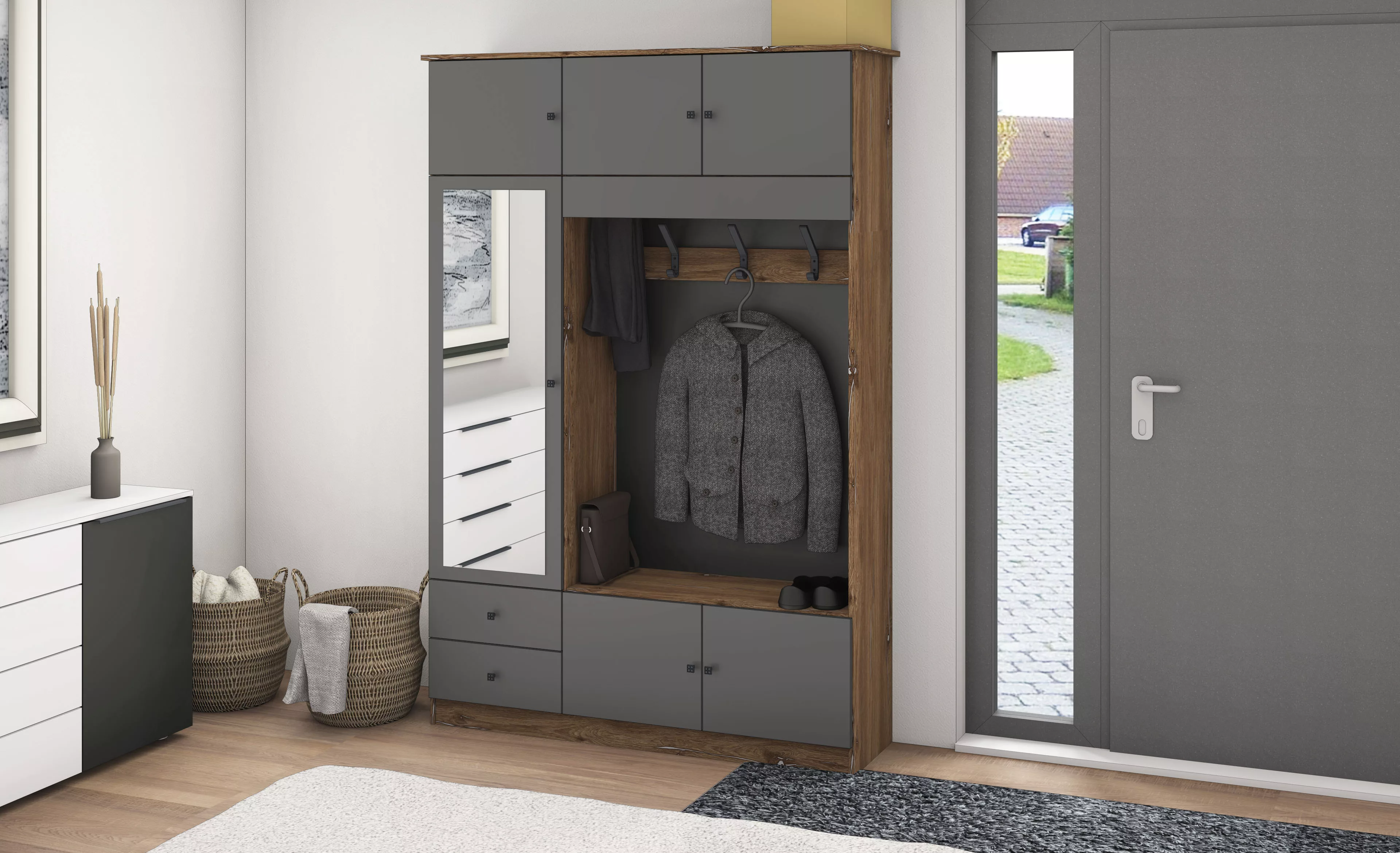 borchardt Möbel Garderobenschrank "Kompakta", Höhe 202 cm günstig online kaufen
