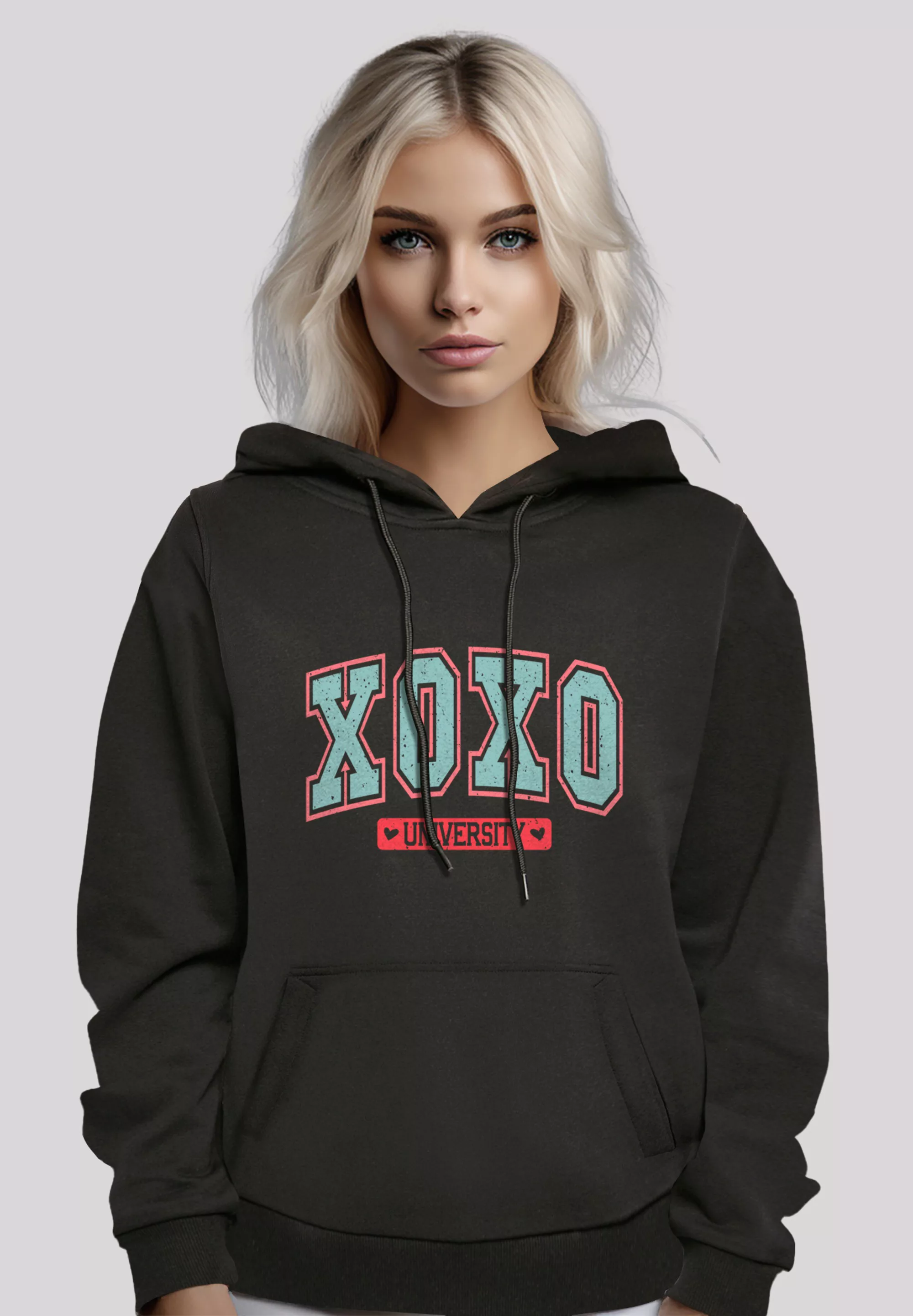 F4NT4STIC Kapuzenpullover "XOXO University Valentinstag", Premium Qualität günstig online kaufen